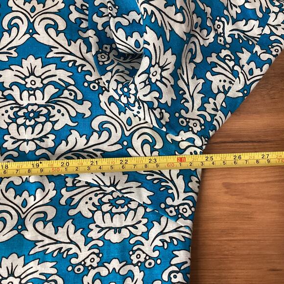 Vintage Tweeds Linen 3/4 Sleeve Tunic Top 1X Shoulder Pads Button Front V Neck - Picture 11 of 15